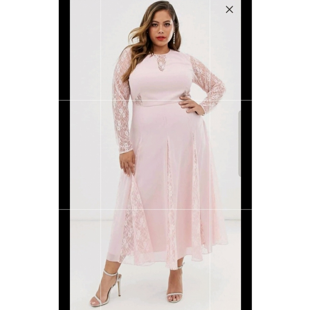 Asos Curve Pink dress